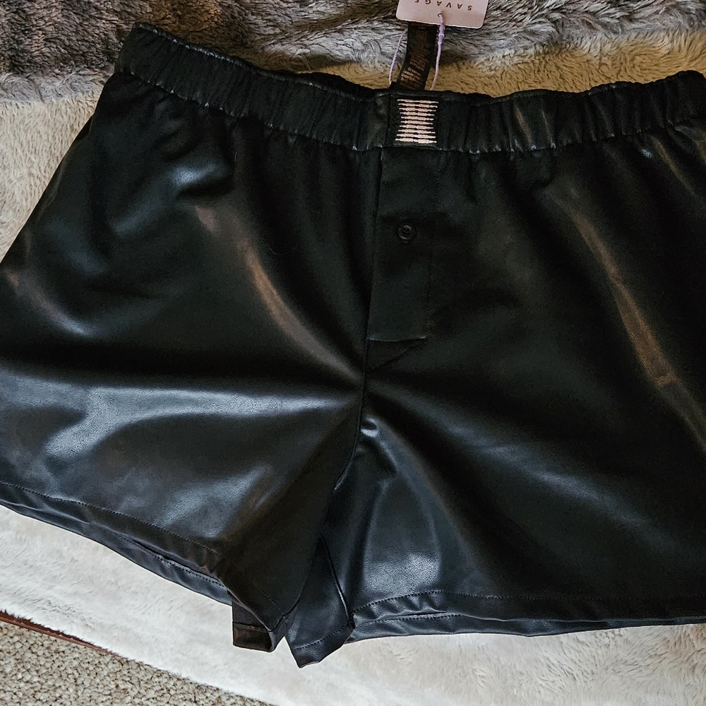 Mens faux leather boxers